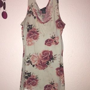 Rue21 | Floral | Tank Top | Size XS | Cream/Pink |